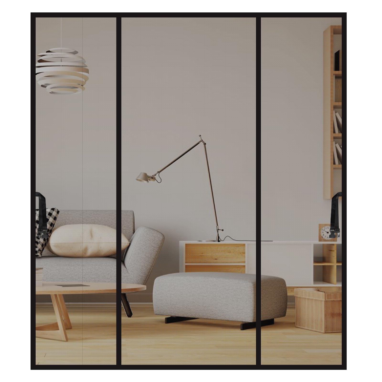 LALAGO Puerta Magnética, 190x210cm, Se Cierra Automáticamente, Mosquitera Puerta Magnetica, Doble Apertura Lateral Mosquitera Puerta Corredera, Cortinas Mosquiteras para Puertas, Ventanas, Balcón