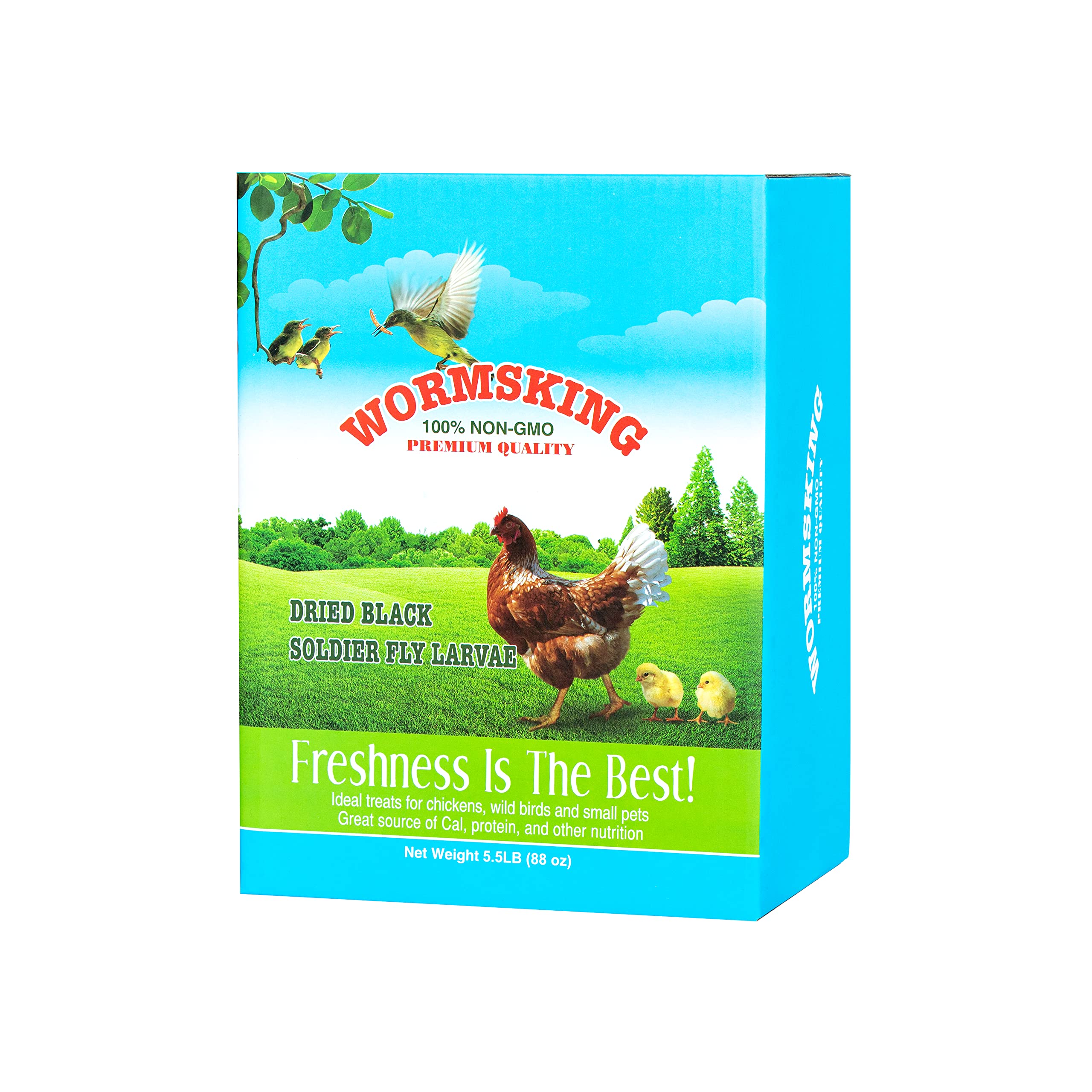 Buy WORMSKING 5.5LB NonGMO Dried Black Soldier Fly Larvae, More