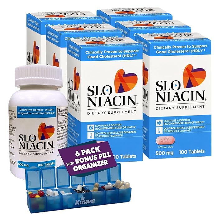 Buy Slo Niacin 500mg Flush Free 100 Capsules/Tablets 6PACK, Vitamin B3
