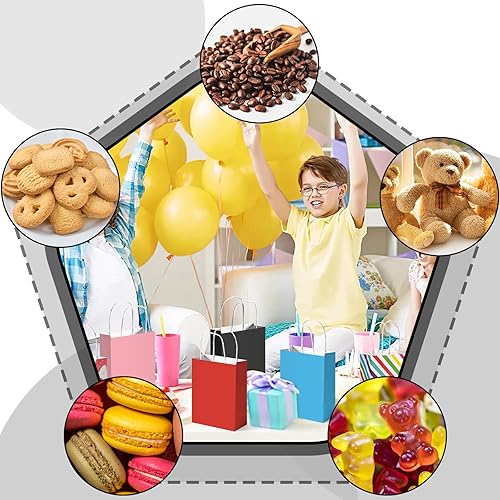 Miniatura 4 de Shindel Bolsas de regalo de papel Kraft Rainbow Party Favor Bolsas de regalo bolsas de fiesta a granel bolsas de regalo