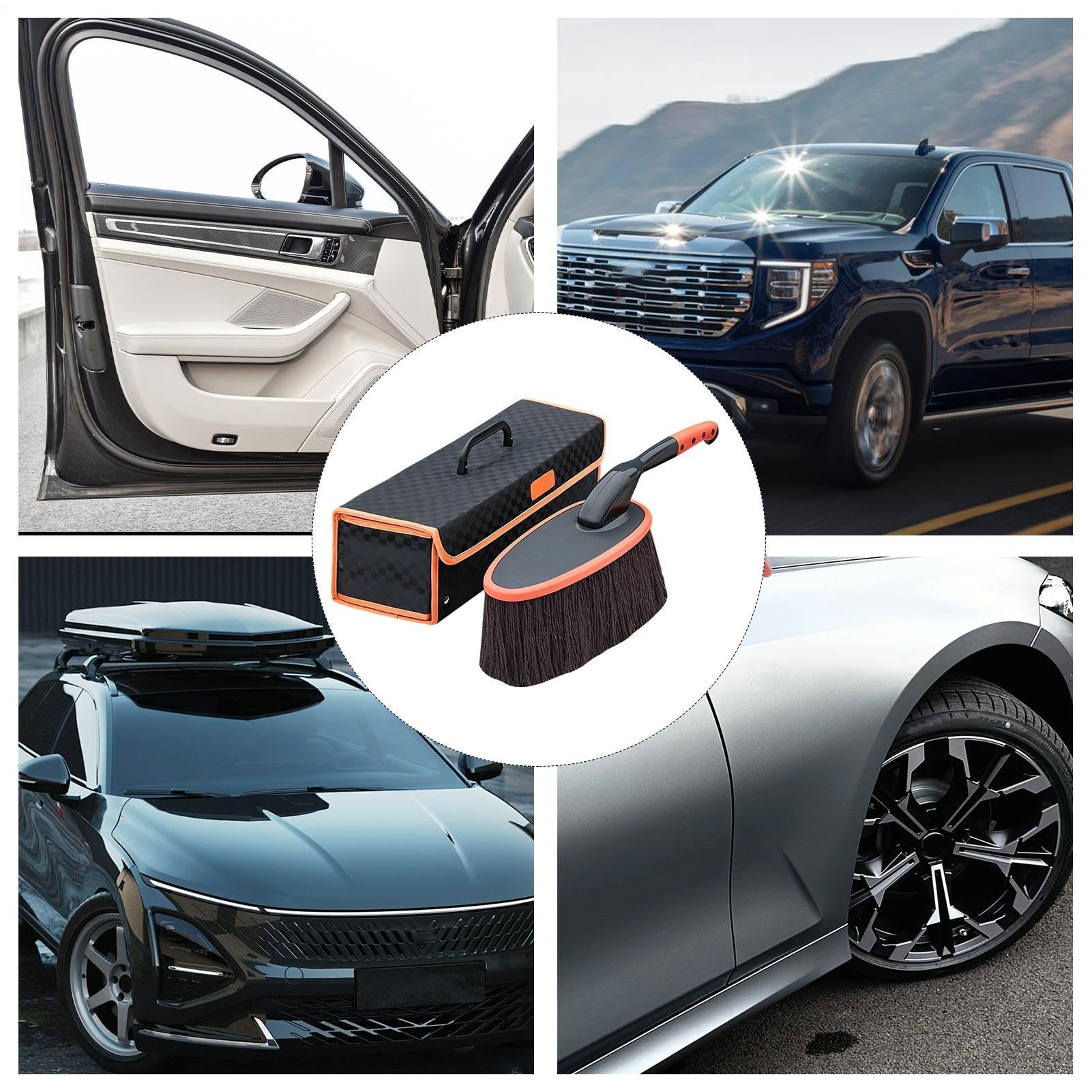 Plumeau extérieur voiture Antistatique Et Détachant | Outil De Nettoyage Voiture Pour Voitures, Yachts, Quads, Camping-Cars, Sièges, Motos, Tableaux De Bord, Roues, Grilles Et