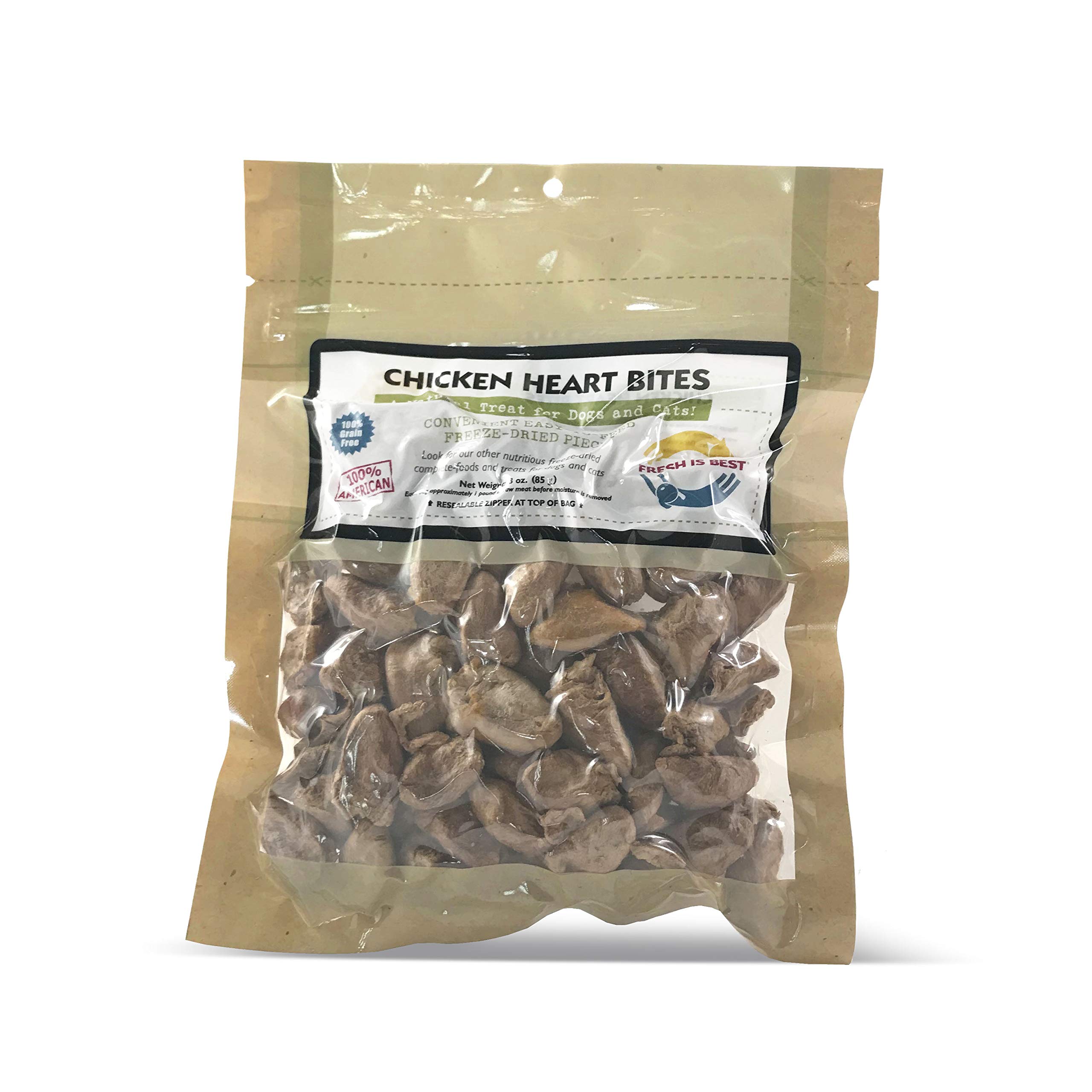 Fresh Is Best Freeze Dried Raw Chicken - Dog & Cat Treats (Chicken Heart)