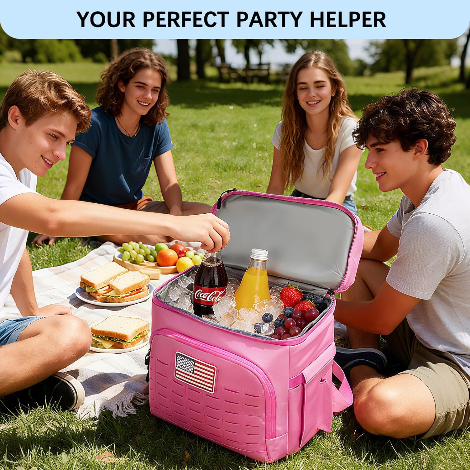 Goloni Insulated Cooler Backpack, 40L Large Leakproof & Lightweight Soft Cooler,Backpack Cooler for Outdoor - Image 7