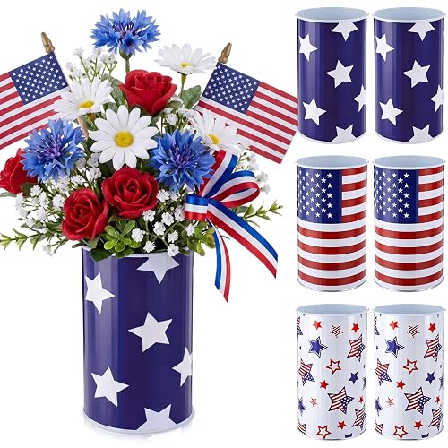6 Pcs Patriotic 4th of July Decorations Red White and