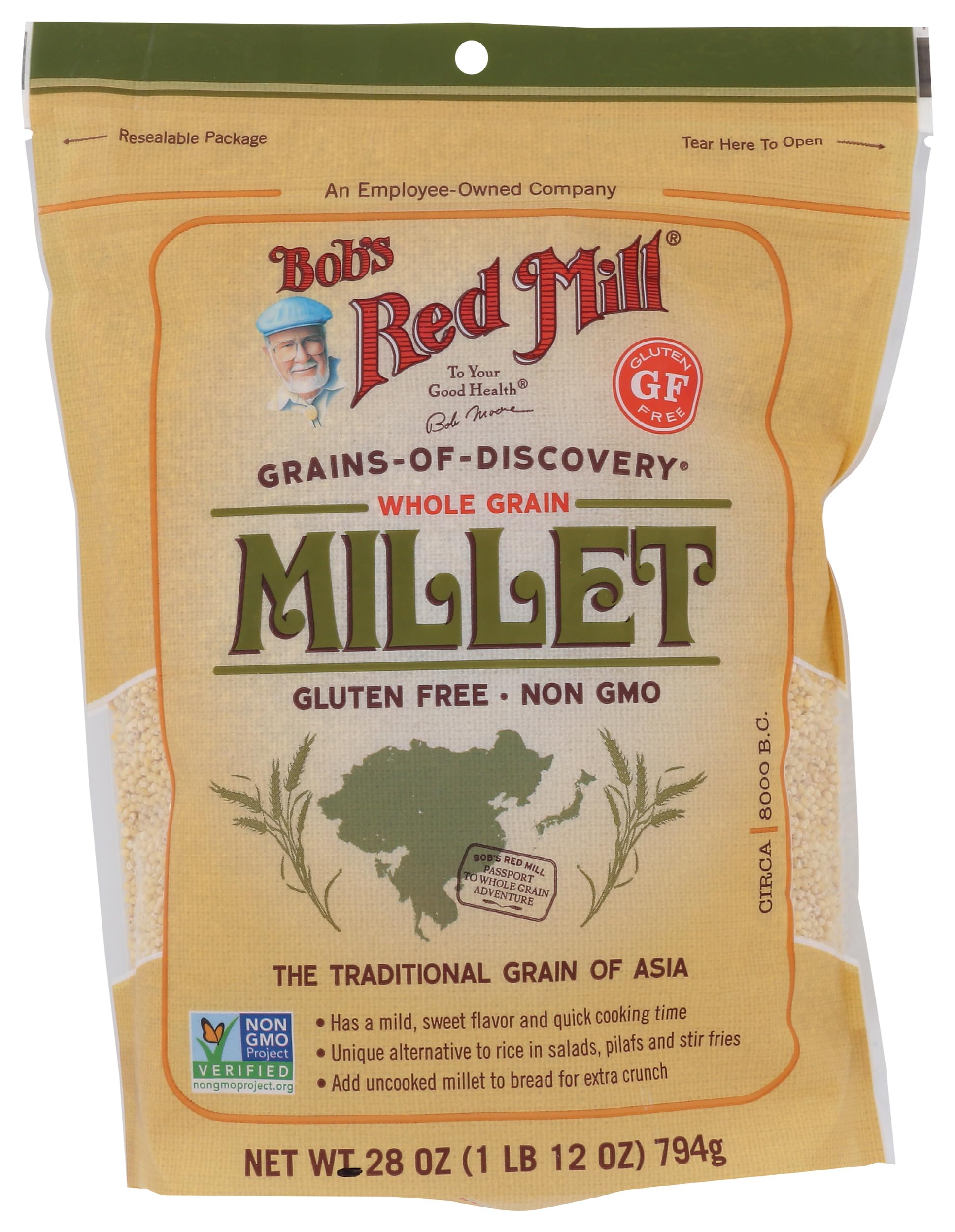 Bob's Red Mill 28 Ounce (Pack of 1) / Resealable / 1 Millet