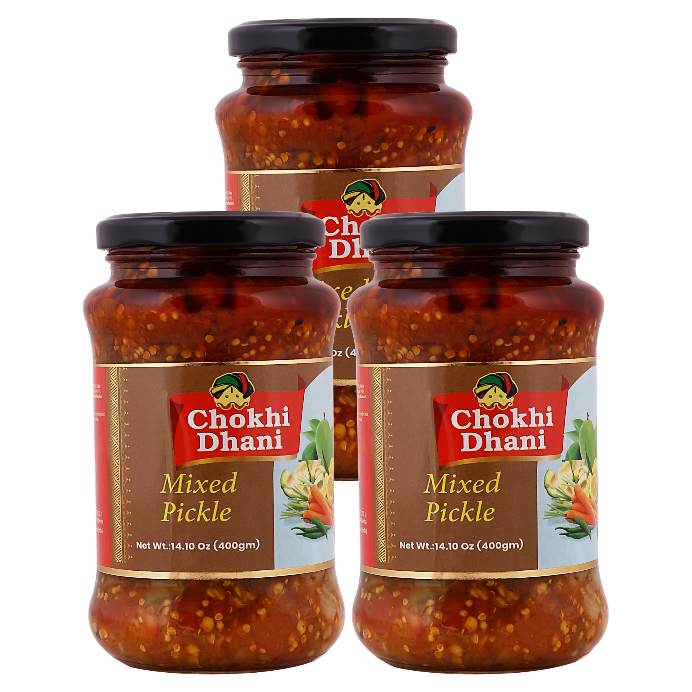 Sponsored Ad – Mixed Pickle 400 g | Spicy Vegetable Pickle with Mango, Carrot, Chilli & Lime | Traditional Flavour | Pack of 3