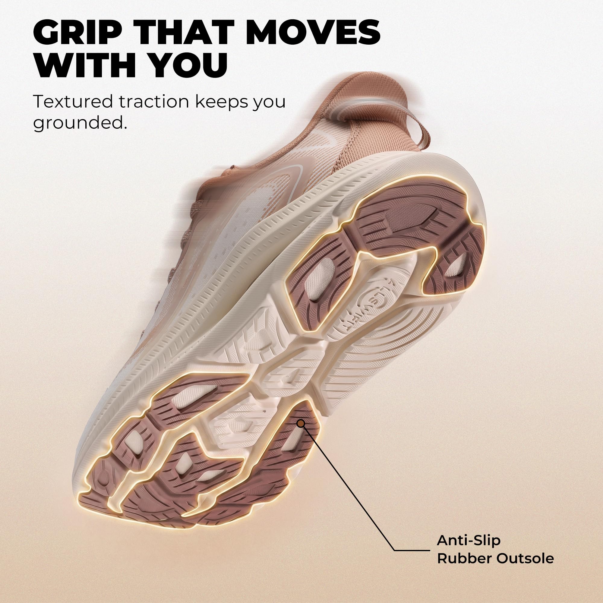 ALLSWIFIT Zapatillas deportivas para mujer | Slip-On, Hands-Free, Transpirable, Antideslizante, Amortiguación, Correr, Fitness, Entrenamiento, Caminar, Tenis, Moda, Ocio