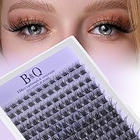 Vista 31 de B&Q Racimos de pestañas finas completos B49, racimos de pestañas 156 piezas, extensiones de pestañas cómodas en bandeja, 8-18 mm, pestañas