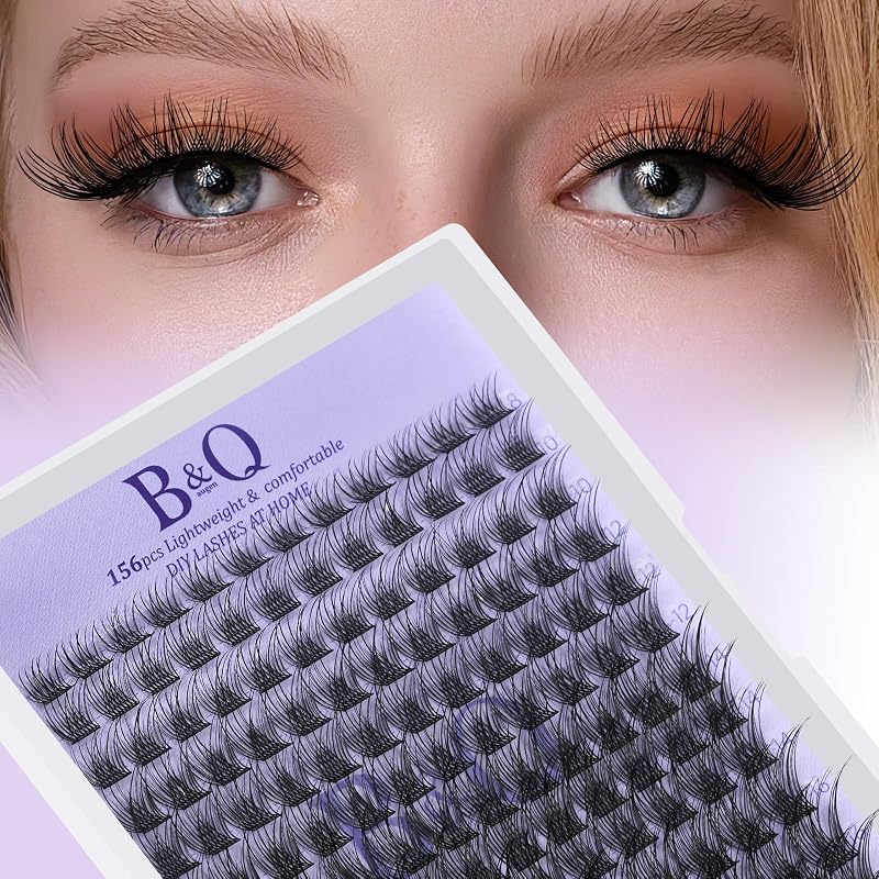 B&Qaugen B01 Cílios Postiços em Tufo Wispy Naturais, 156 unidades