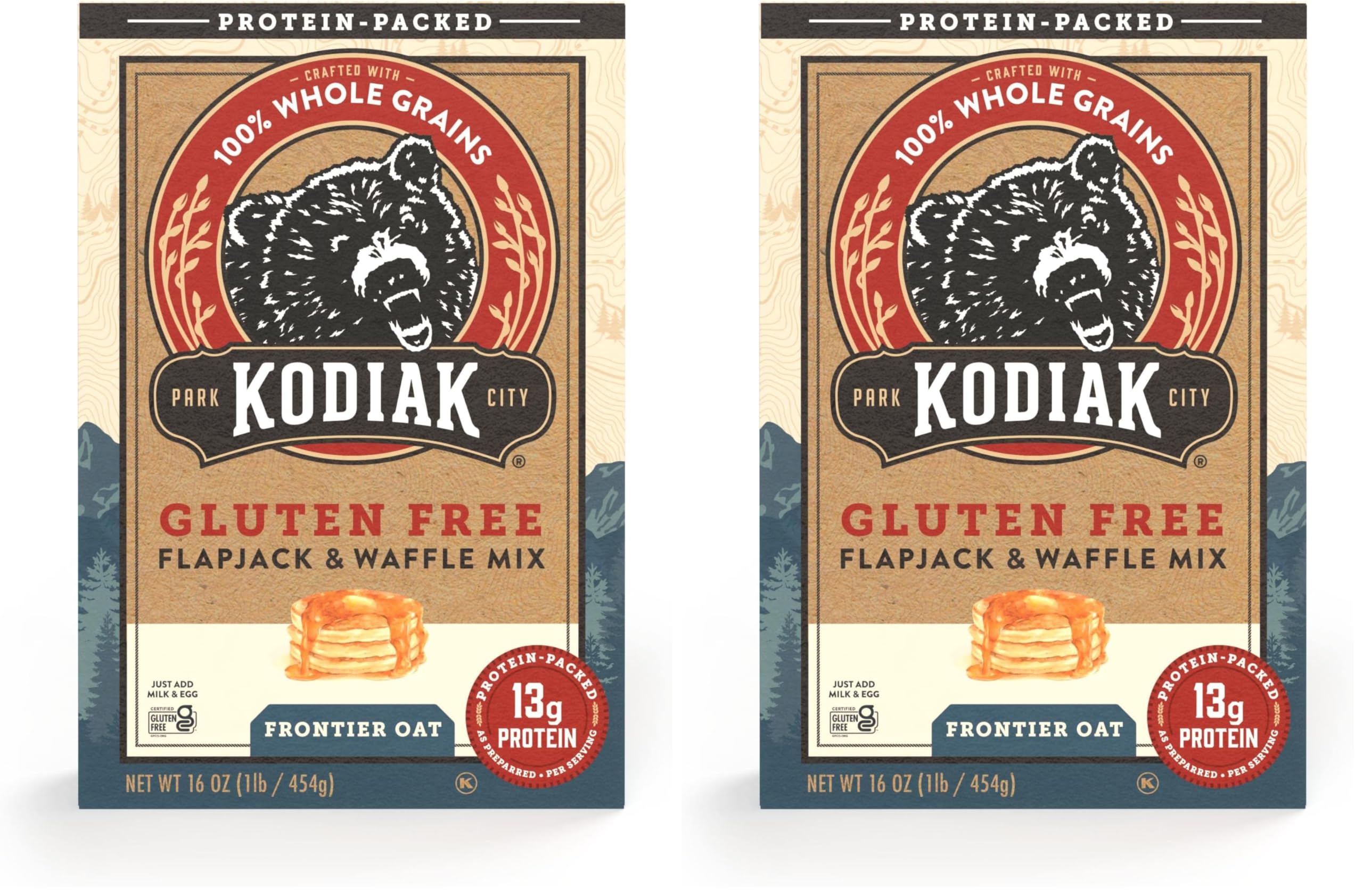 Kodiak Cakes 16 Ounce (Pack of 2) / 1 / 2 Pancakes & Waffles