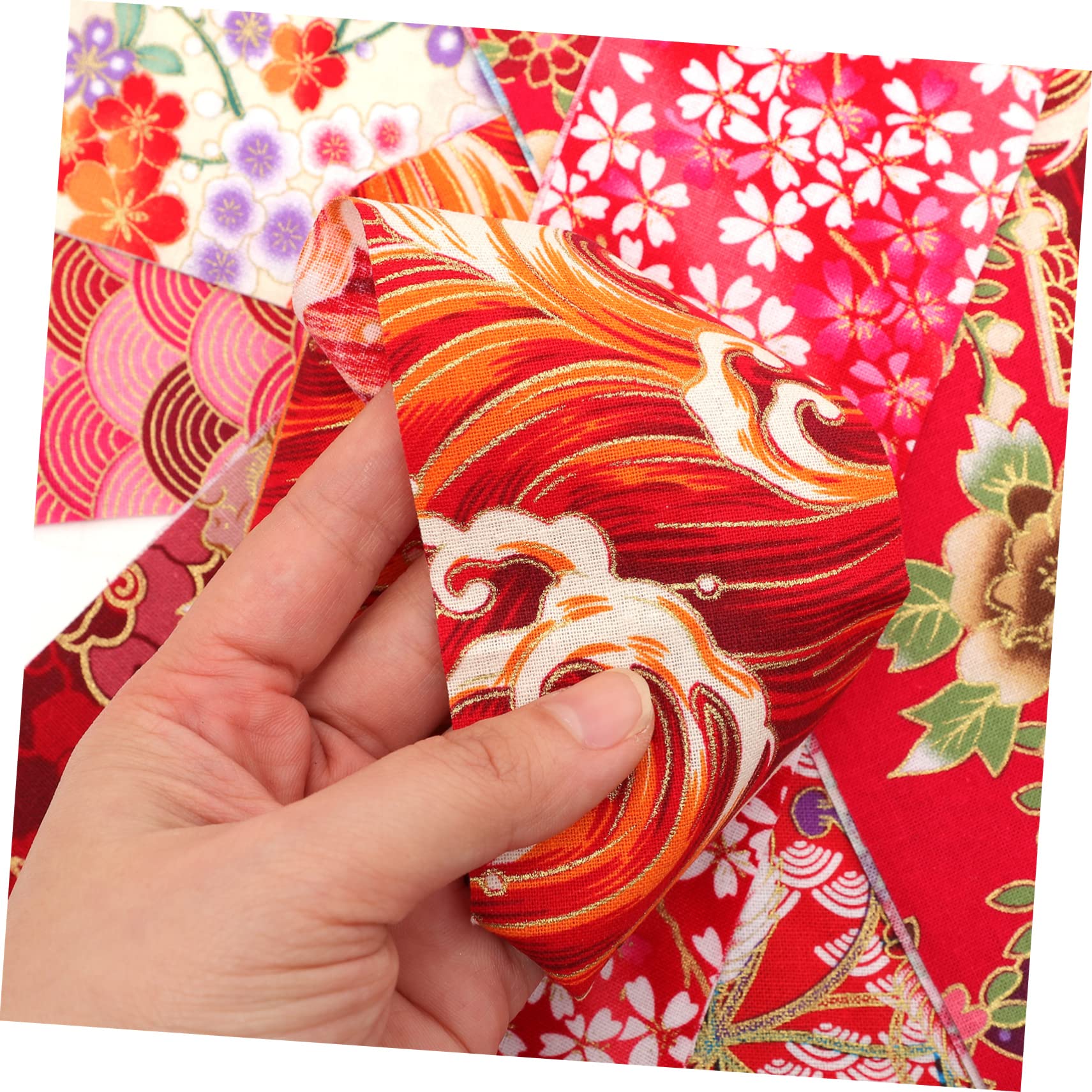 40blätter Baumwollstoffstreifen Patchwork Stoffpaket Quiltstoffe Nähstoffe zum Selbermachen Stoffbögen für Kleidung Taschen und Haarschmuck