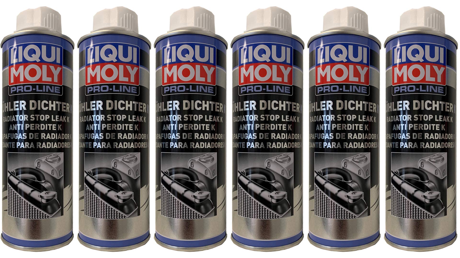 6 x Liqui Moly 5178 Dichter K pro Line Raffreddamento Radiatore Resistente Alla Finale Sigillante 250 ML