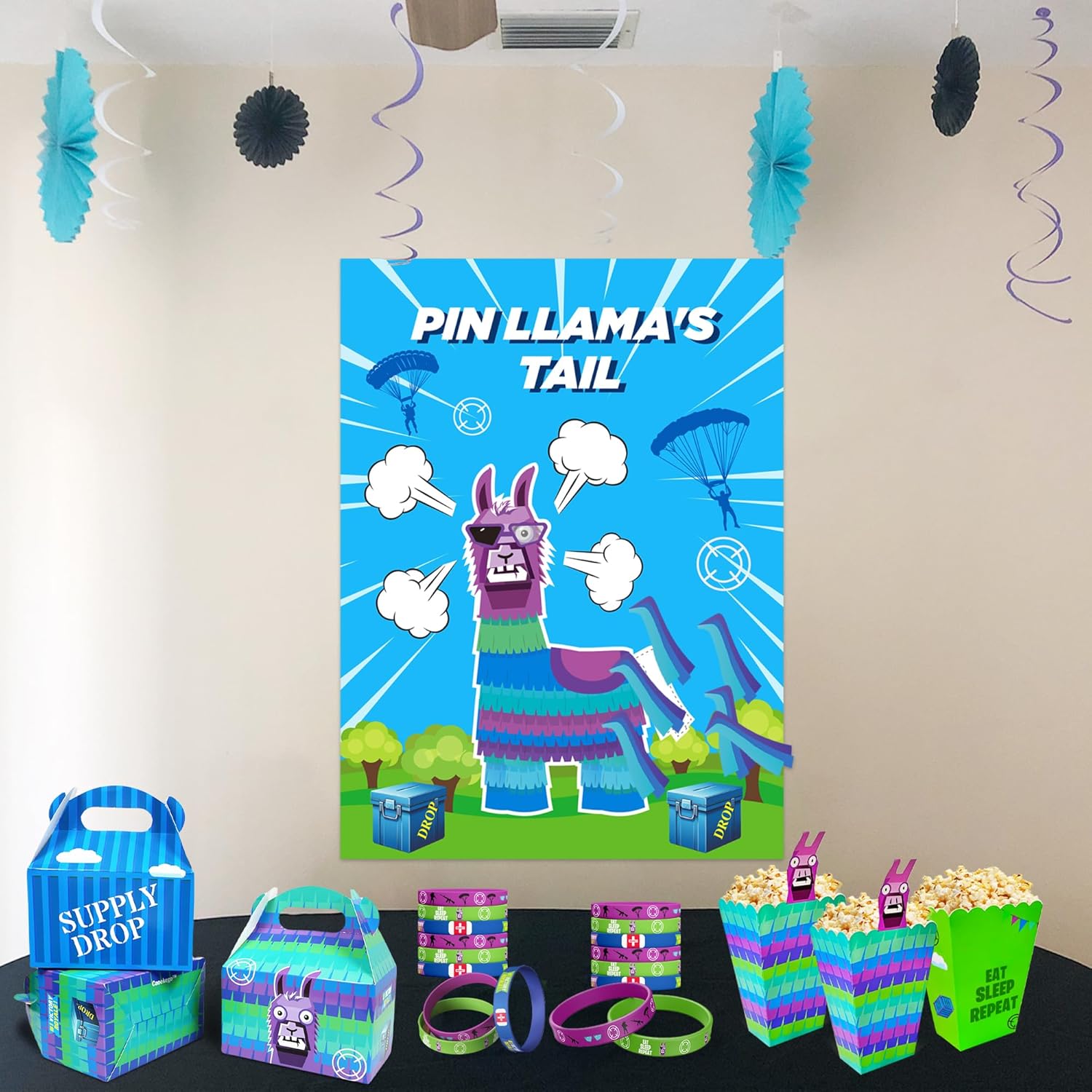 Llama Bracelets Silicone Wristband 30Pcs Llama Theme Party Decorations Supplies for Video Games Themed Llama Gamer Birthday Party Favors