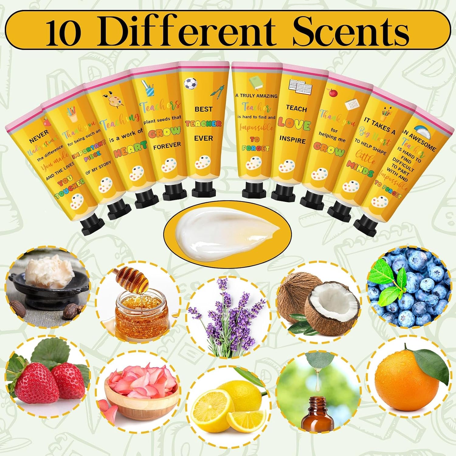 Leelosp 20 Pcs Teacher Appreciation Gifts Bulk Hand Cream Set Travel Size Thank You Gifts for Teachers Coworkers Graduation & End of Year Party Favors 2026 Teacher Appreciation Week