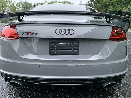 Miniatura 6 de Soporte de placa de parachoques trasero para Audi TT RS 2014-2024, juego de soportes de placa con 6 tornillos únicos y kit de llave, kit de montaje