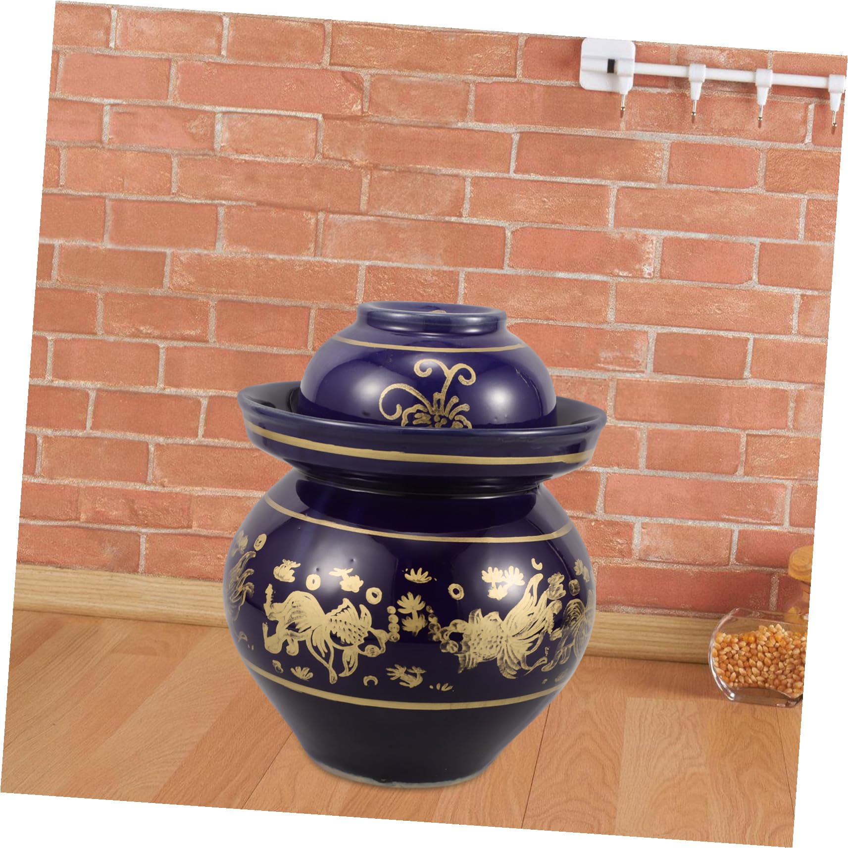Gatuida Tarro de Cerámica Tradicional para Encurtidos y Fermentación con Gran Capacidad, Adecuado para Cocina y Hoteles, Recipiente Resistente para Verduras y Huevos Salados