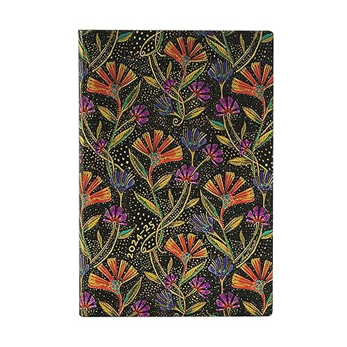Paperblanks Agenda 13 Meses Flexis de Tapa Blanda 2025, Flores Silvestres, Mini, Apaisado, Cierre con Banda Elástica