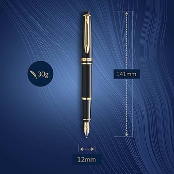 Amazon | Waterman Expert Gold Trim Fountain Pen - Black
