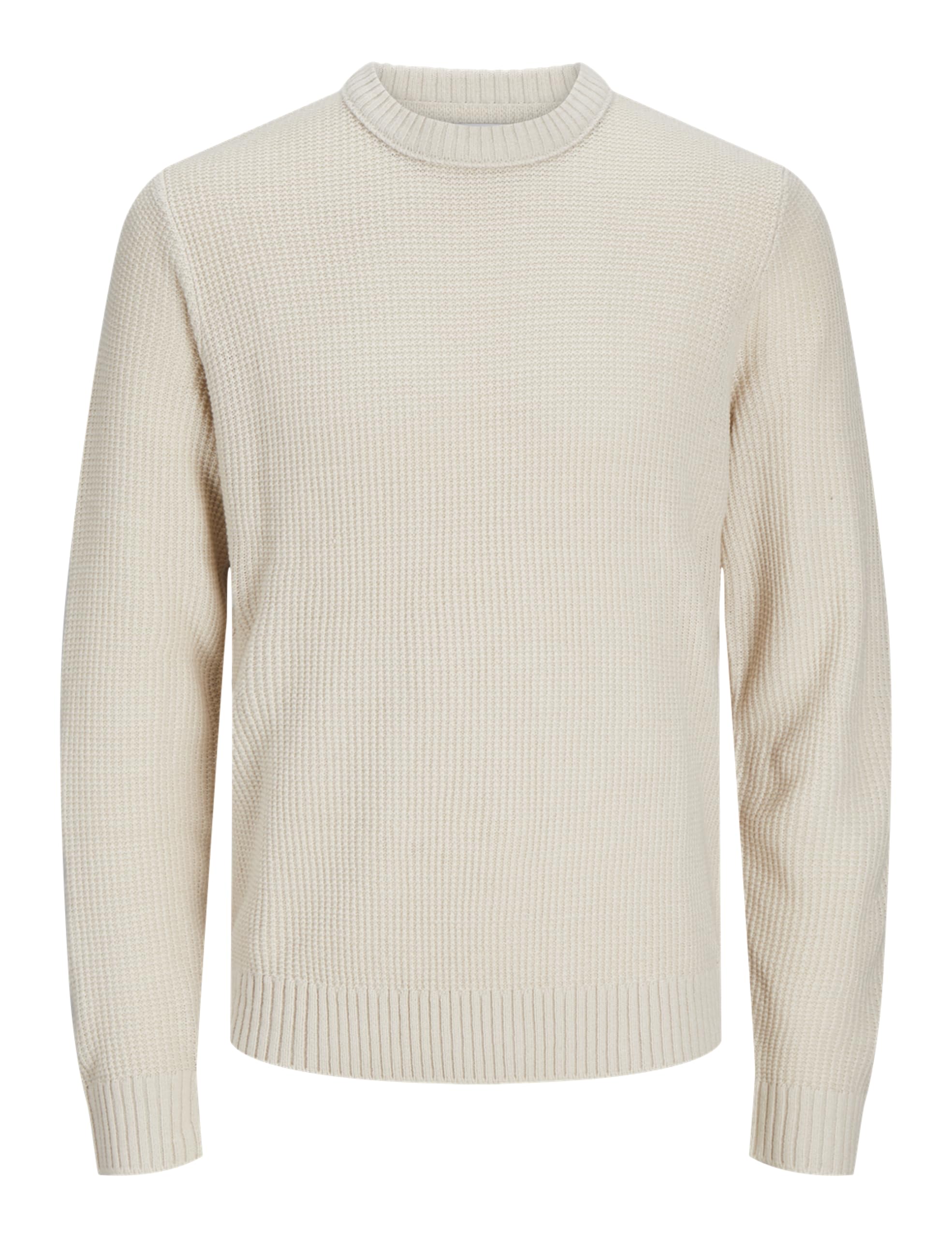 JACK & JONES Men's Jjroy Knit Crew Neck Jumper, Moonbeam, S
