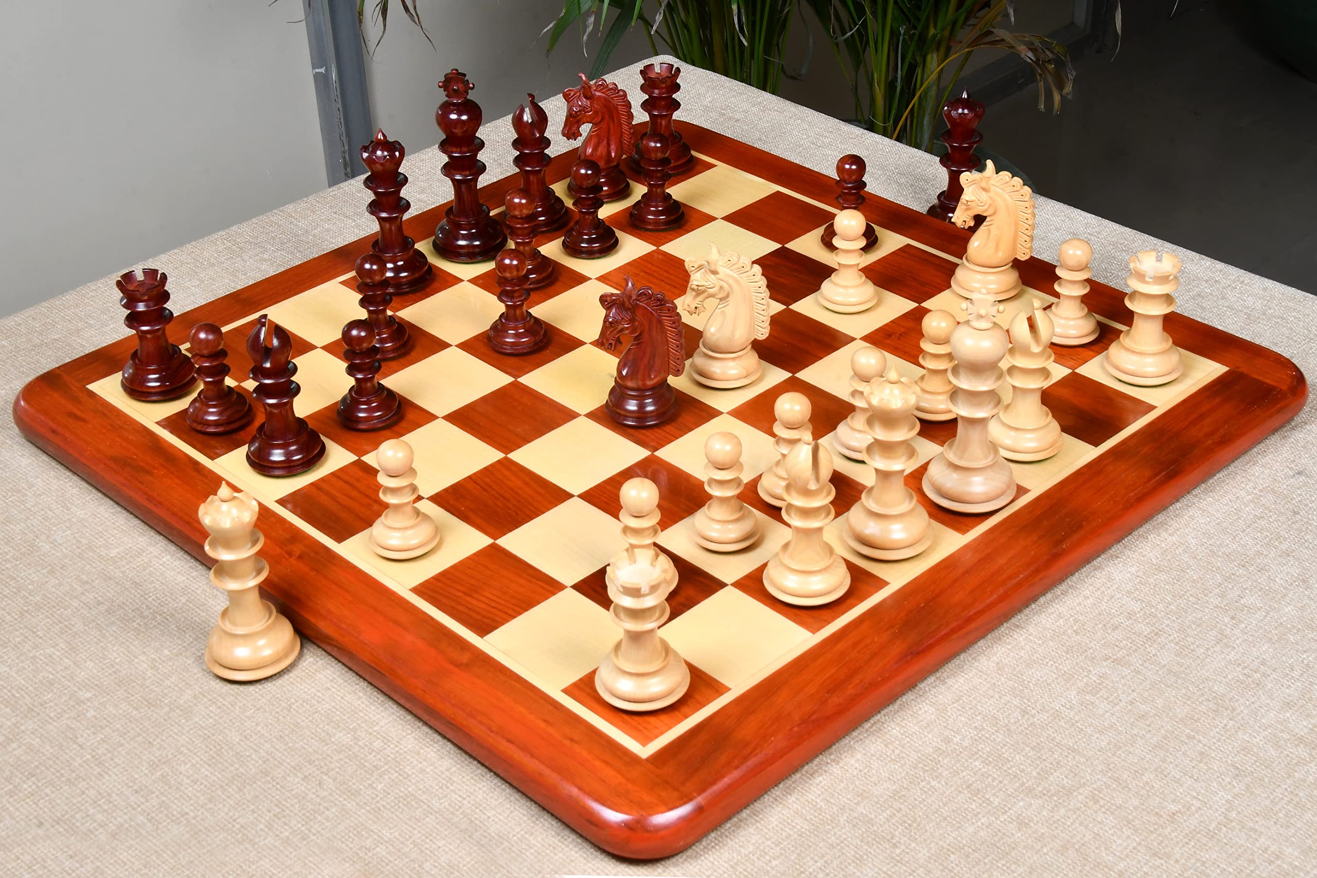 Amazon | Chessbazaar Triple Weighted Chess Set Staunton Bud Rose