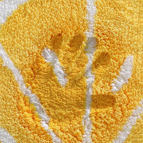 Miniatura 5 de Alfombra de baño de microfibra semicircular de 19.7 x 31.5 pulgadas, suave, antideslizante, para cocina, dormitorio, ducha de goma para suelo, sala