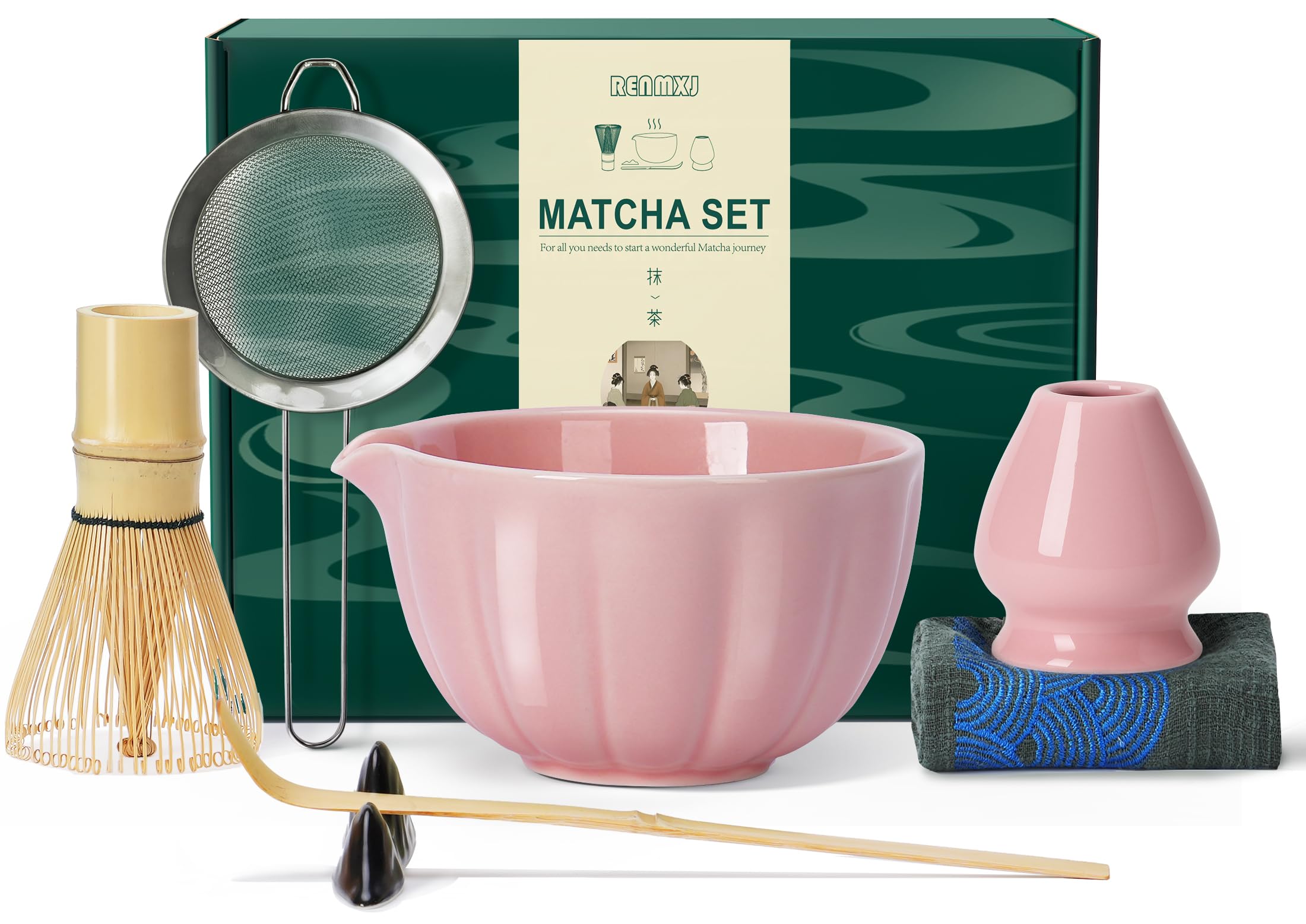 Amazon.com: Renmxj Matcha Whisk Set,7 PCS Ceramic Matcha Kit