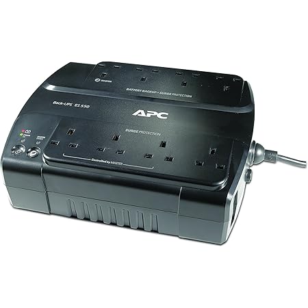 APC by Schneider Electric Back-UPS ES - BE550G-UK - Uninterruptible Power Supply 550VA (8 Outlets, Surge protected)