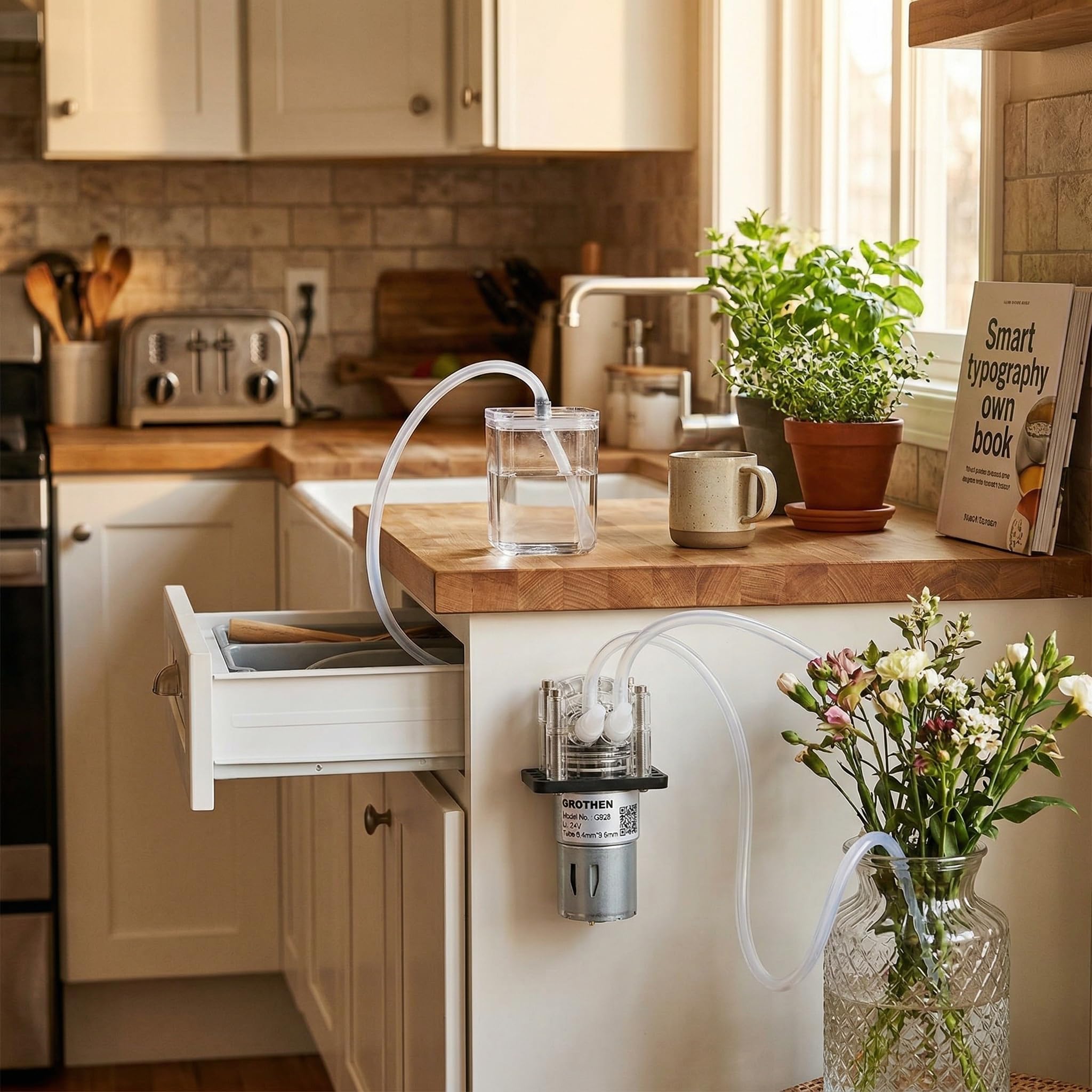 Bomba peristáltica de flujo grande 500 ml/min, bomba dosificadora G928 para laboratorios y acuarios, bomba de líquido peristáltica con alto caudal, 24 V