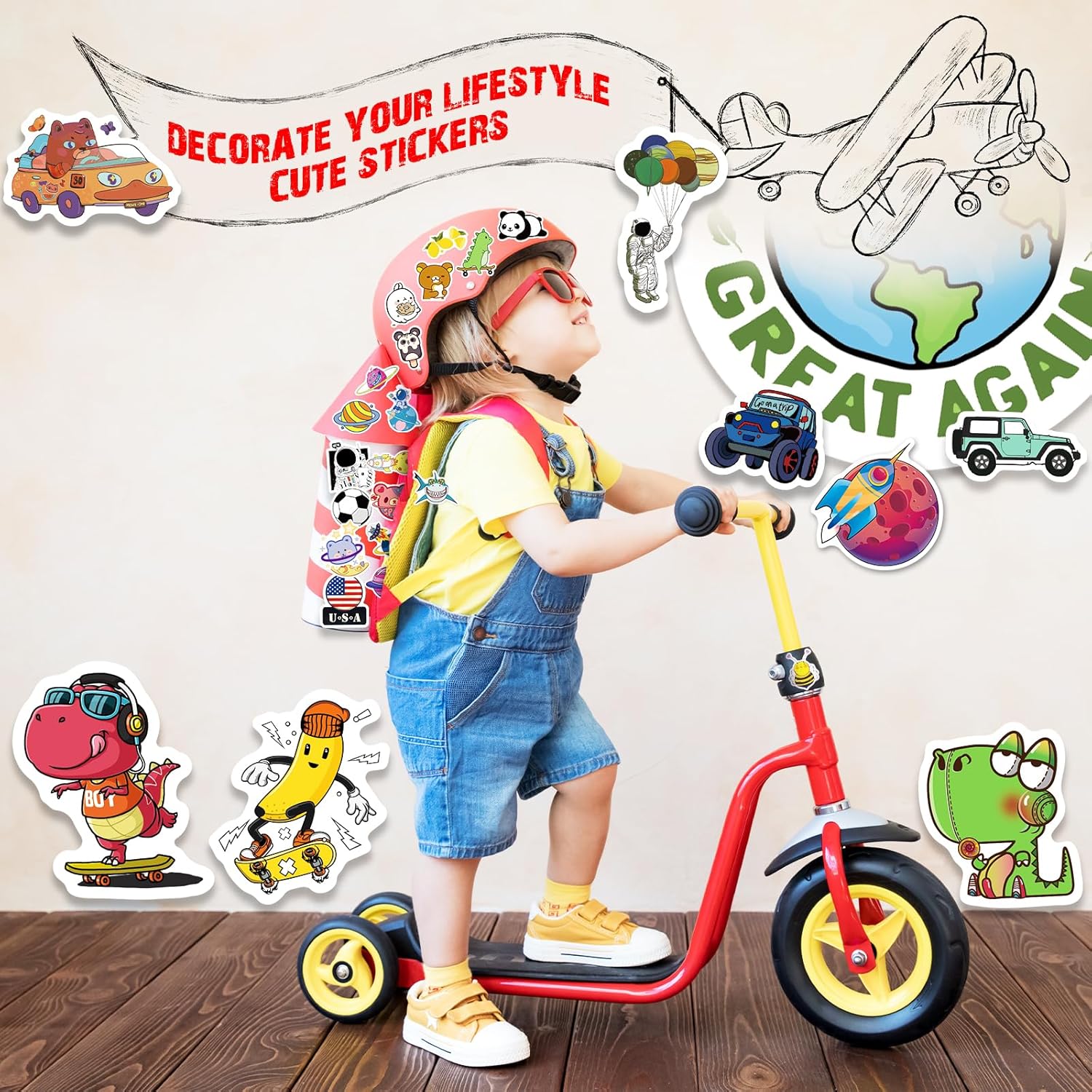 1000Pcs Cute Water Bottle Stickers, Stickers for Kids, Vinyl Waterproof Cool Scrapbook Stickers Pack for Laptop Skateboard Computer Guitar, Mixed Colorful Stickers for Teens Kids Boys Girls : Toys & Games