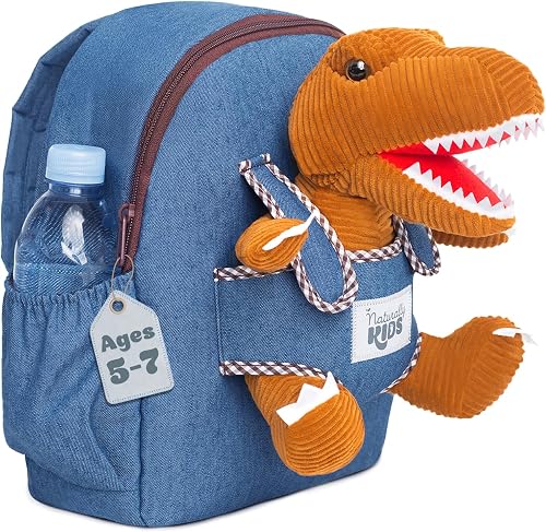 Naturally KIDS Dinosaur Backpack with Removable Toy: A Fun Gift for Toddlers
