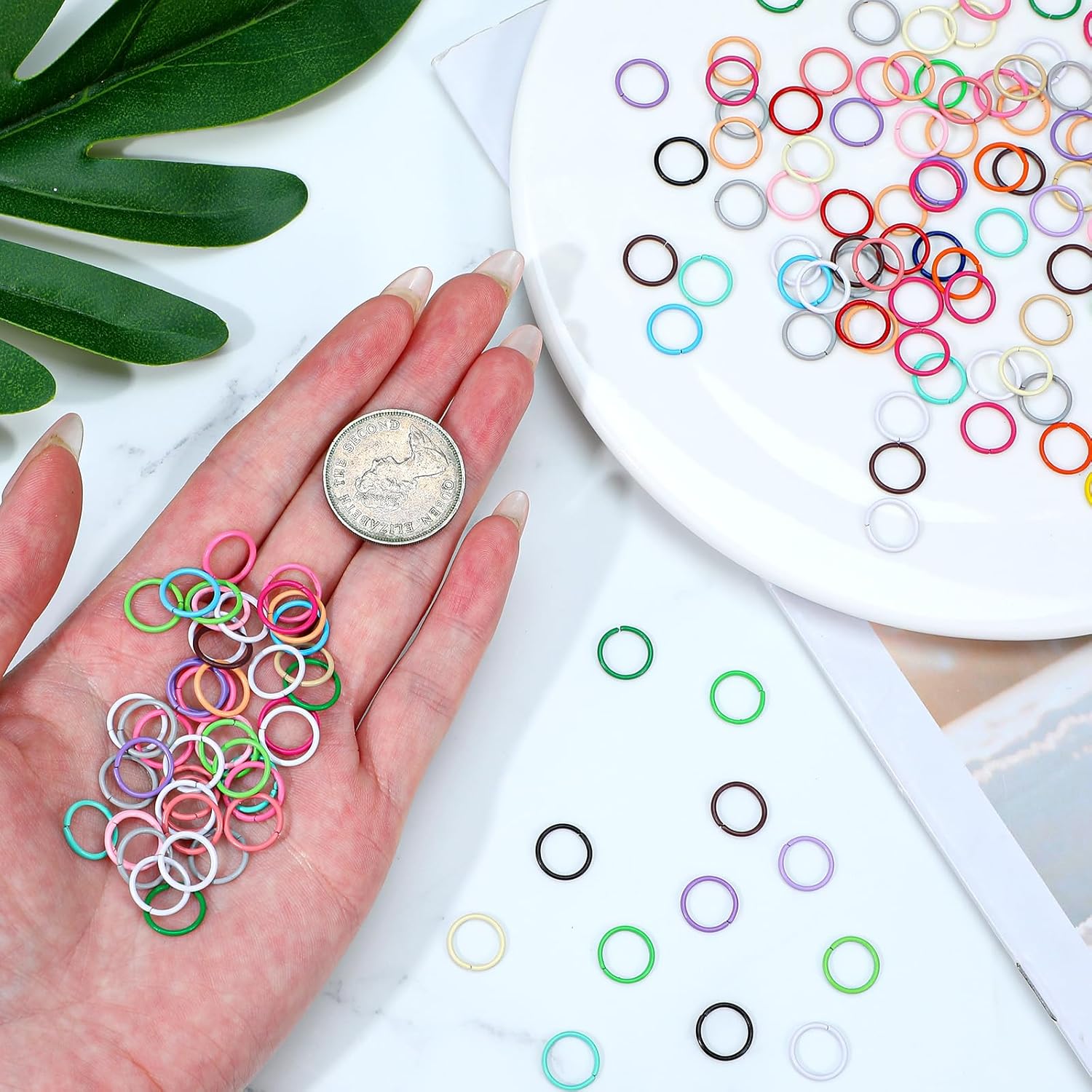 200pcs Jump Rings, 10mm Colorful Mixed Iron Open Jump Rings for Jewelry Making, Keychains, Bracelets, Necklaces, DIY Crafts and Charm Findings - Image 4