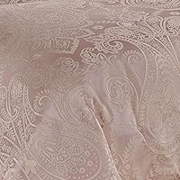 Vista 4 de Touch of Class Romantic Princess Blush Juego de edredón extragrande de jacquard tejido con motivos de scrollwork, tamaño king