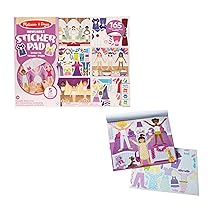 Melissa & Doug Libro Adesivi Attacca e Stacca – Album Stickers Riutilizzabili Vesiti, Moda, Travestimenti, Giochi Creativi da Viaggio, Regalo per Bambini e Bambine, 3+ Anni