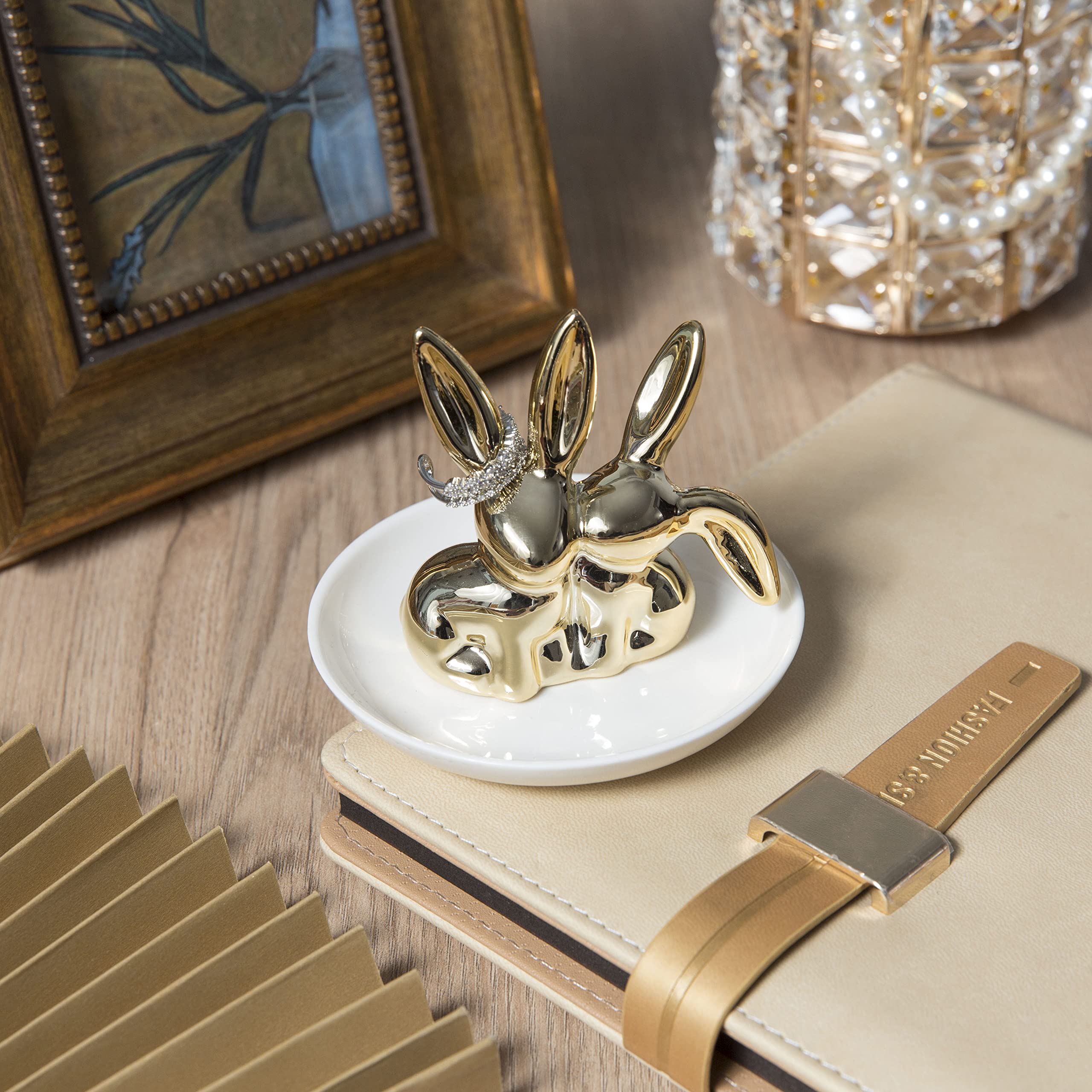 Portagioielli Shabby Chic Con Uccellini - Vassoio Decorativo Vintage Nikky Home Per Anelli, Collane E Orecchini