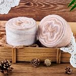 2 Roll Mohair laine fil doux pour tricoter tricoter main lavable long fil de laine DIY Écharpe Crochet Fil pour Chapeaux Chandails Sweater Écharpes Projets d'artisanat (Tan)