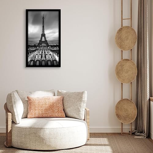 Vista 184 de Americanflat - Marco para póster de 71 x 74 cm con plexiglás pulido, portarretratos negro de madera industrializada, Epic Collection, marco ancho