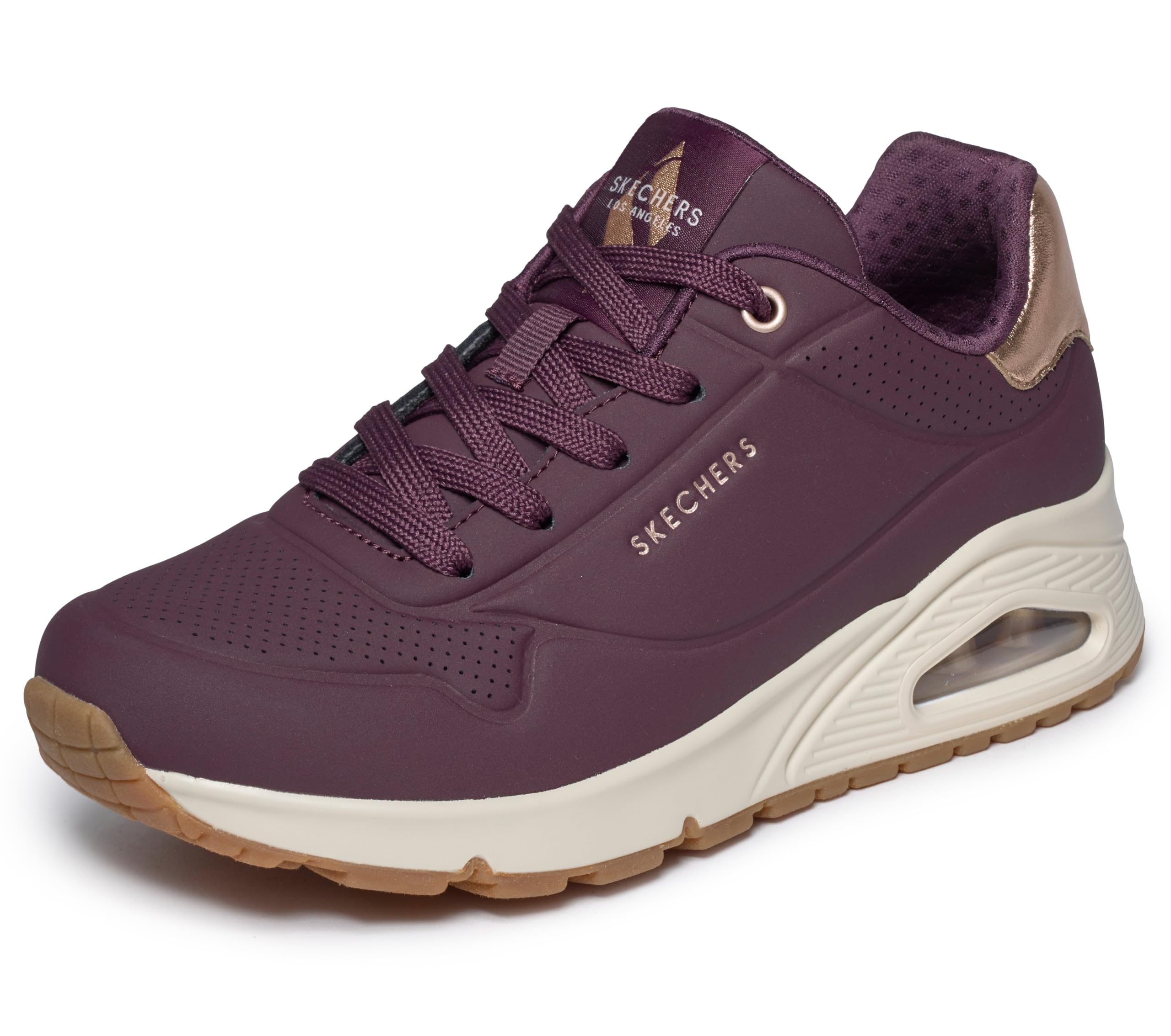 Skechers Women's Uno Golden Air Trainers, Purple Durabuck Mesh Trim, 5 UK