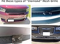 Vista 2 de iJDMTOY Kit de reubicación de placa de matrícula sin taladro para rejilla delantera, compatible con Challenger Charger Durango Grand Cherokee