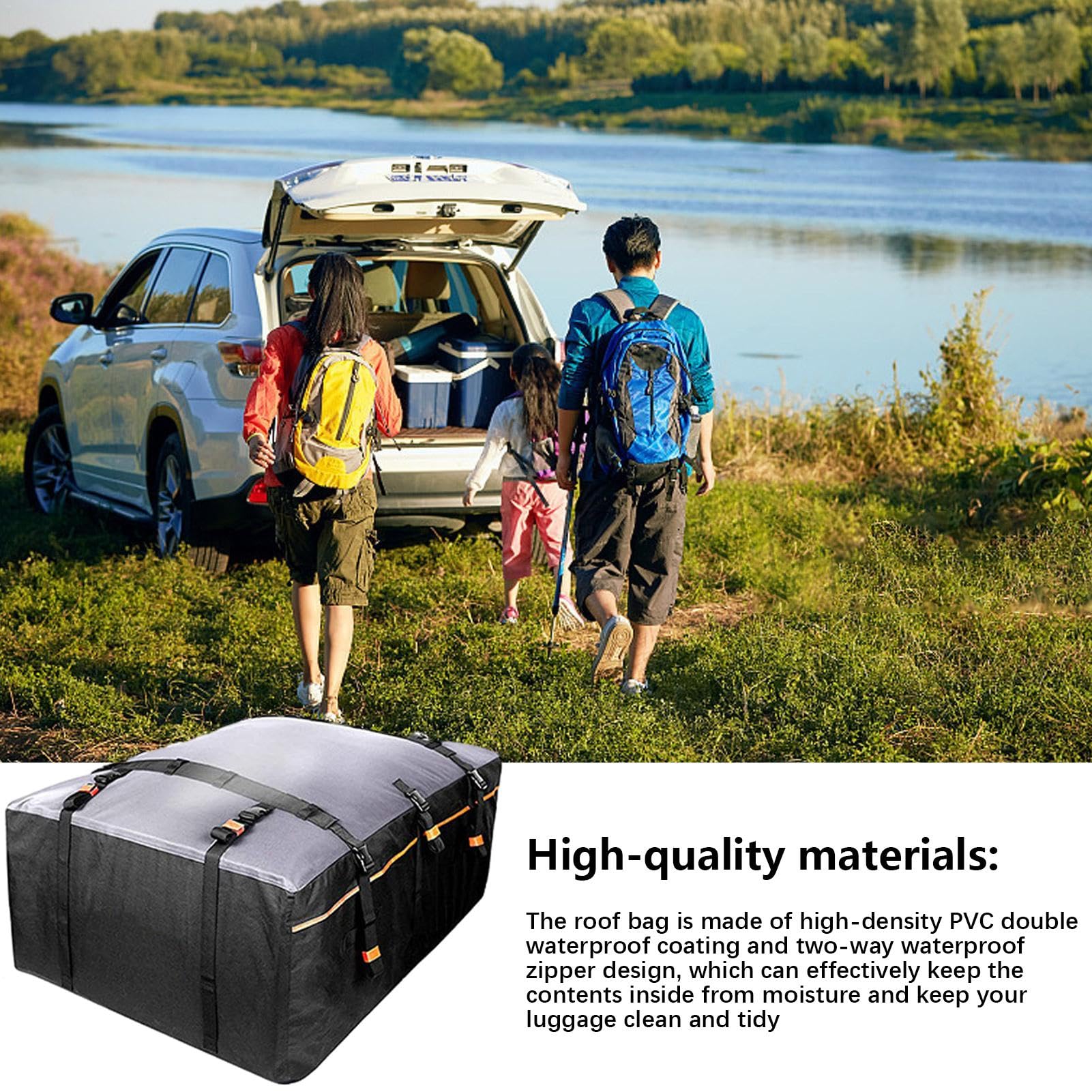 Sacca Portabagagli per Tetto Auto Contenitore Impermeabile Per Bagagli Da | Supporto per Bagagli da Tetto per Viaggi in Auto Avventura Camping Famiglia e Attività Outdoor