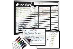 JJPRO Magnetic Chore Chart for Fridge: Multi-User Dry Erase White Board Chart...