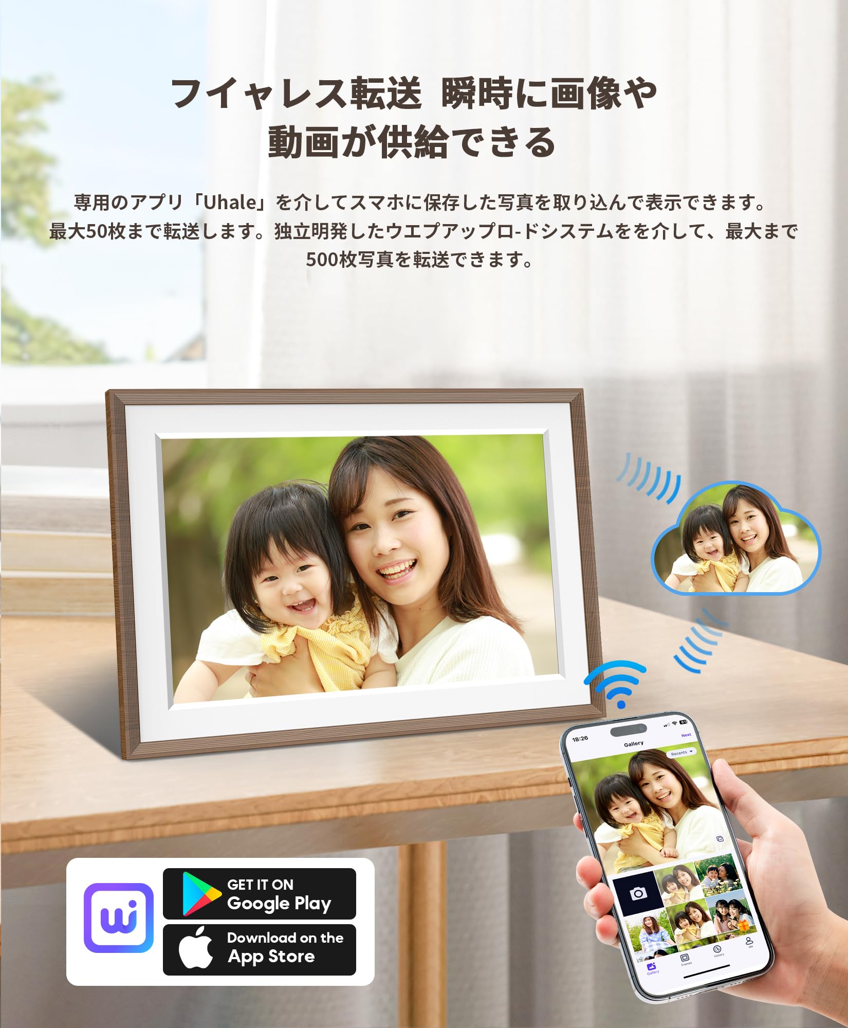 Amazon | FANGOR デジタルフォトフレーム Wi-Fi 10.1インチ 1280*800