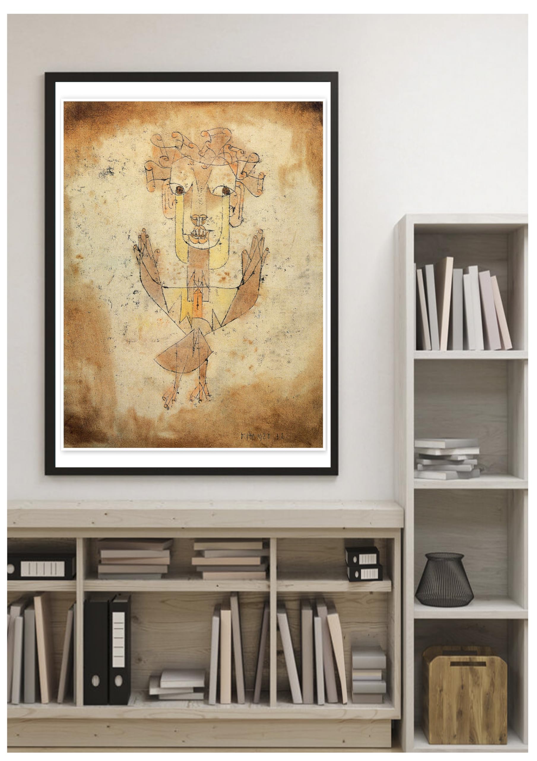 Angelus Novus, 1920 Paul Klee Vintage Retro Advertising Poster Home Decor Wall Art Living Room Print A4 No Frame Include