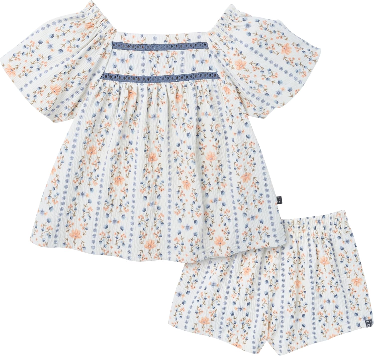 Modern Moments by Gerber Baby Girls' 2-piece Gauze Top & Short Set