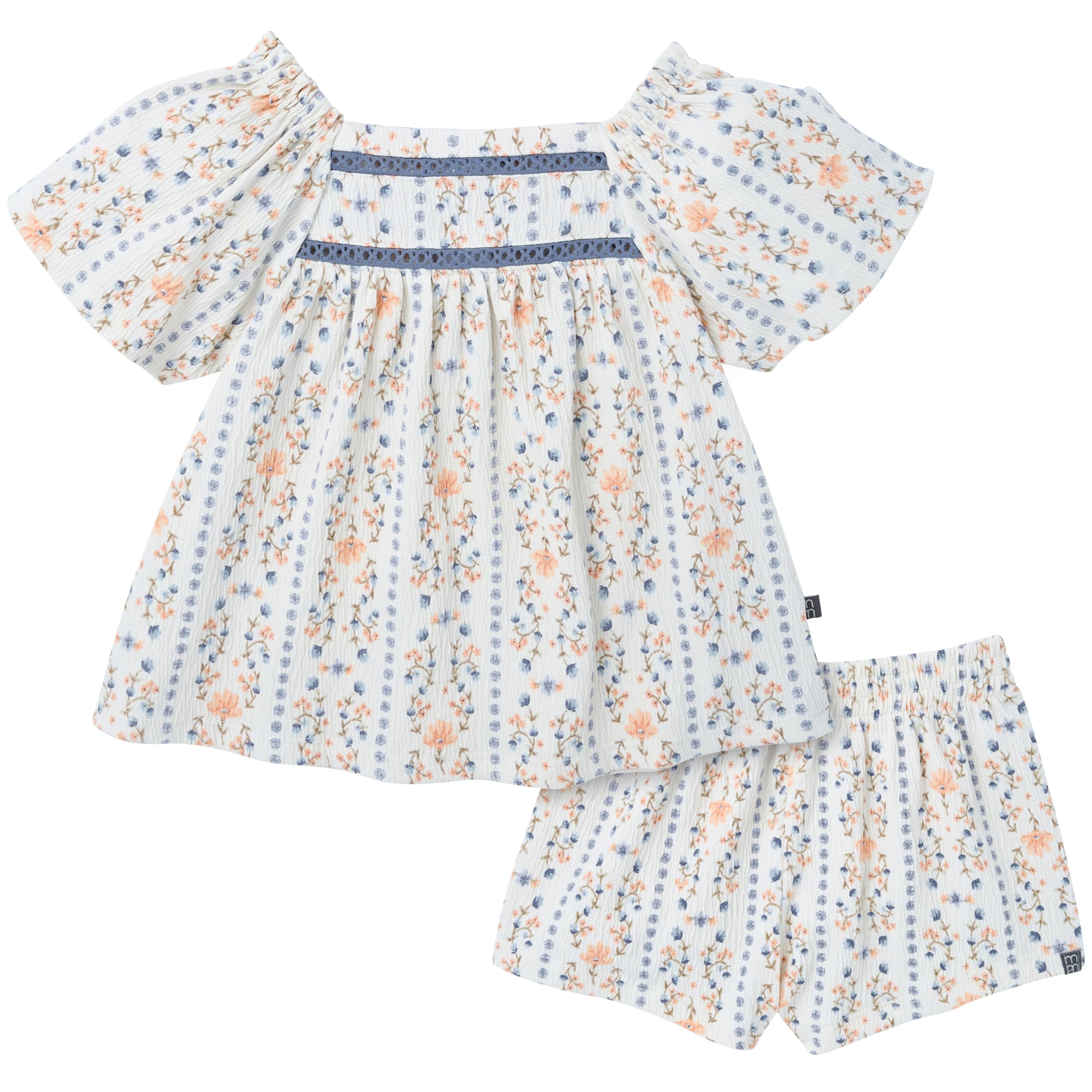 Modern Moments by Gerber Baby Girls' 2-piece Gauze Top &amp; Short Set