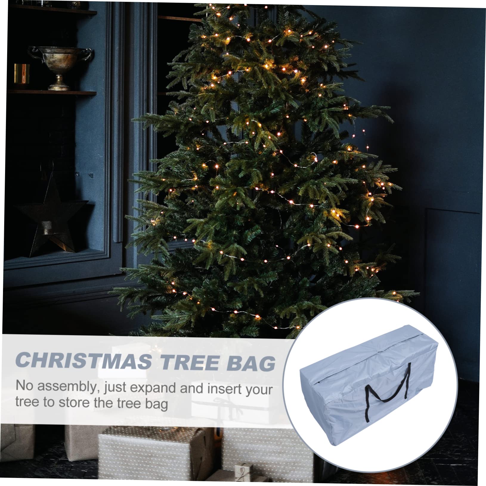 Borsa Portaoggetti Cerniera per Albero di Natale Contenitore per Mobili da Esterno Sacchetto per Regali e Decorazioni