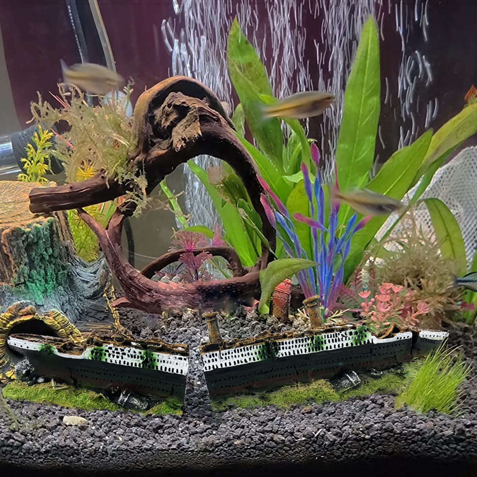 Snapklik.com : Titanic Shipwreck Aquarium Decorations Ship Wreckage