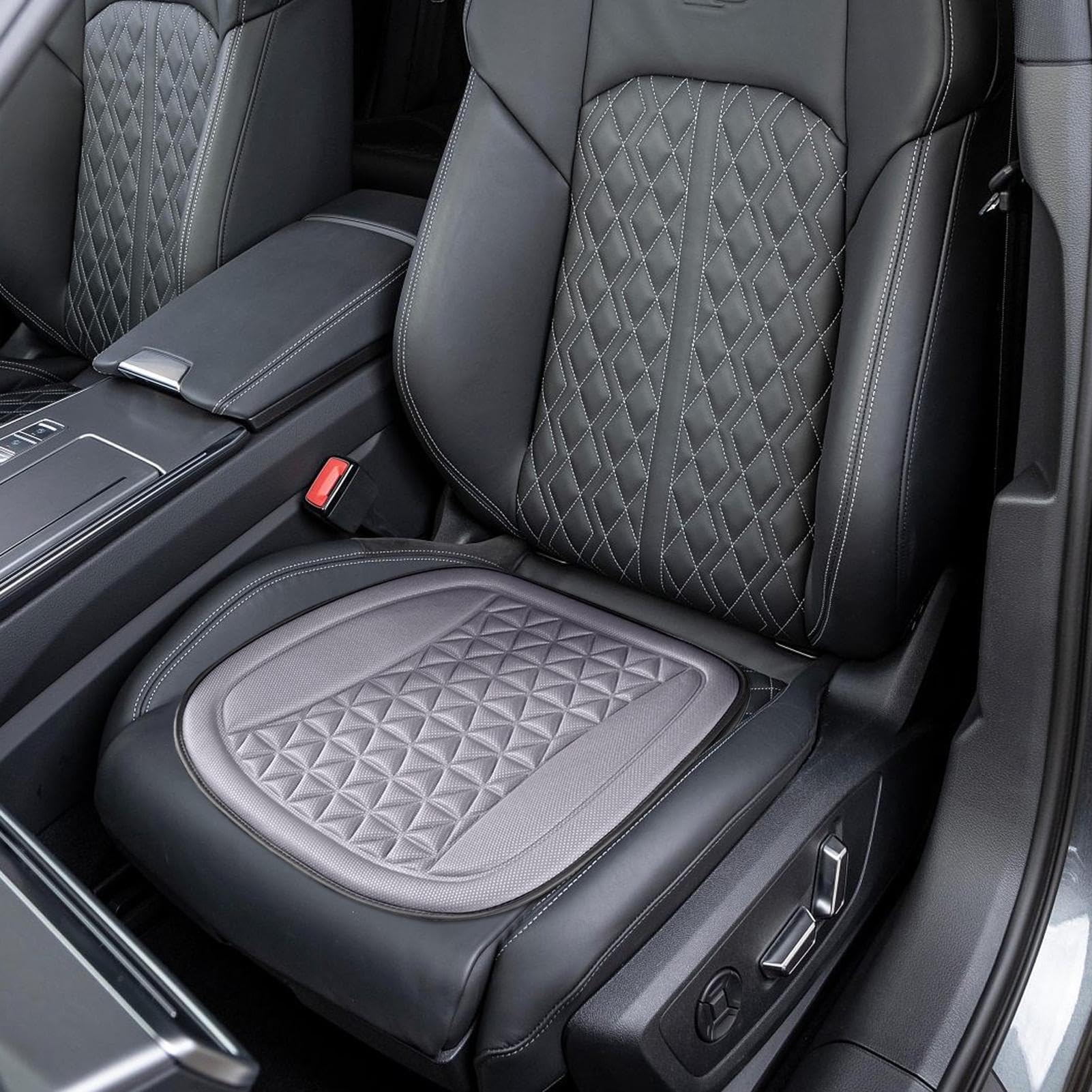 Cojín de asiento refrescante, protector de asiento transpirable antideslizante para automóvil, almohadilla de asiento ventilada para asiento, diseño transpirable para alivio de presión, cojines de | antideslizante para automóvil, almohadilla de asiento ve