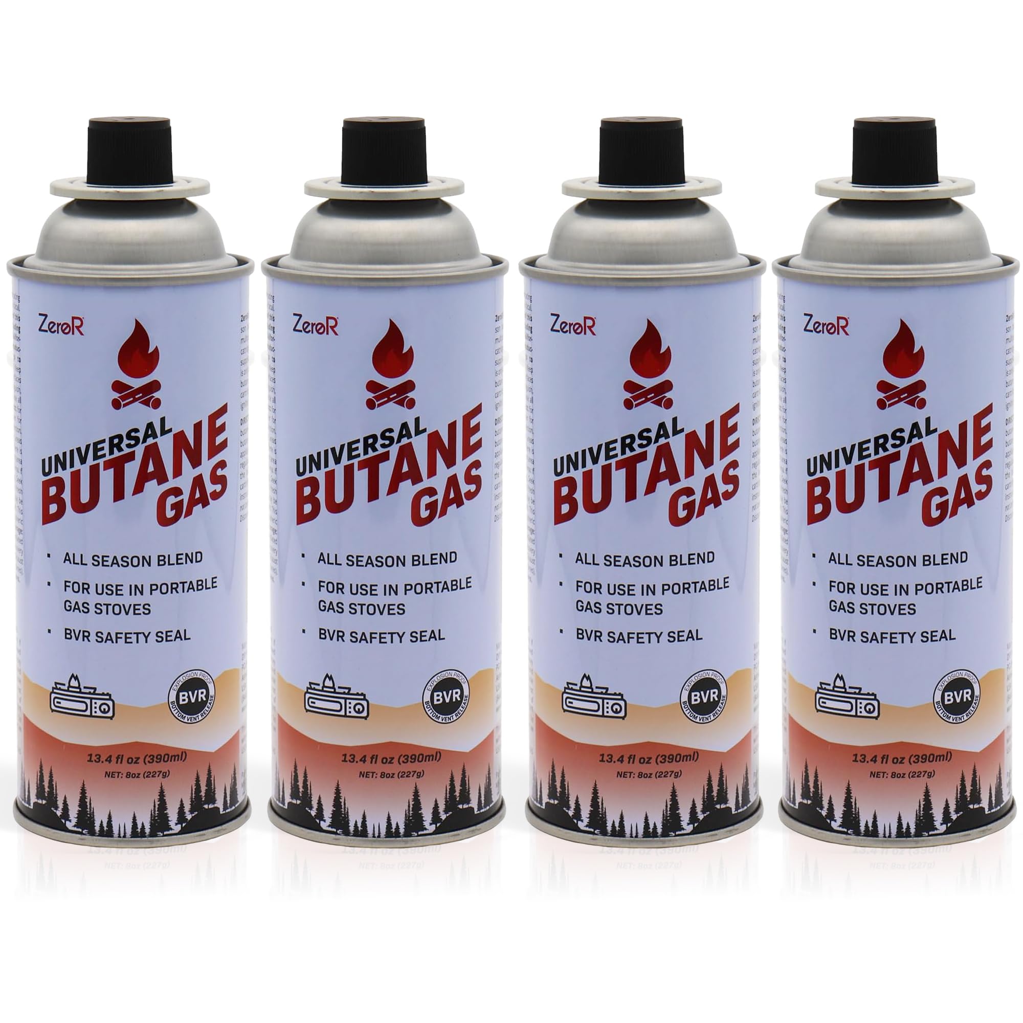 ZeroR Butane Fuel Canister Cartridge 13 4 fl oz 390 mL Compatible with Portable Camping Stoves and Torches