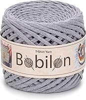 Vista 28 de Hilo de camiseta – 0.197-0.276 in – Cinta de punto para ganchillo, tejido, macramé, manualidades – 328.1 ft / 110 yardas – Hilo de algodón