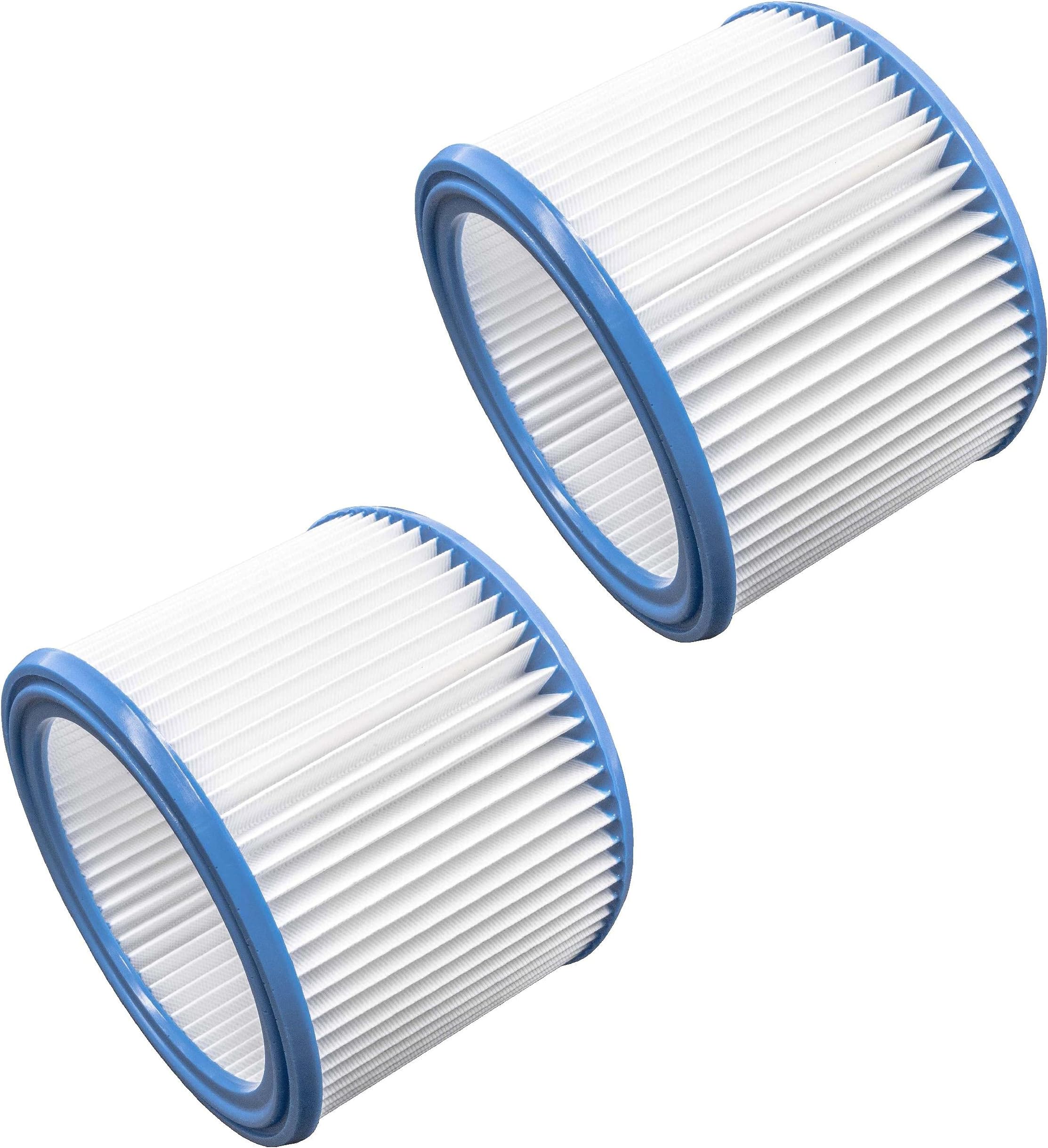 vhbwSet 2x Replacement Filters compatible with Hitachi Hikoki Harmonica RP250YDL, RP300YDL Wet and Dry Vacuum Cleaner - Cartridge Filter